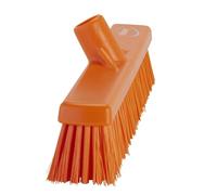 Vikan 31747 Coarse/Fine Sweep Floor Broom Head, Polypropylene Block, 16-1/2" Polyester Bristle, Orange