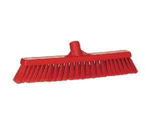 Vikan 31784 Soft/Split Floor Broom - 400mm - Red - Hygienic Cleaning Tool