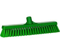 Vikan 31792 Fine Sweep Floor Broom Head, Polypropylene Block, 16-1/2" Polyester Bristle, Green