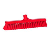 Vikan 31794 Fine Sweep Floor Broom Head, Polypropylene Block, 16-1/2" Polyester Bristle, Red