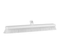 Vikan 31955 24" Heavy-Duty Push Broom, Soft/Stiff, White