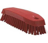 Vikan 35874 Hand-Held Scrub Brush, Polypropylene, Polyester Bristle, 7", Red