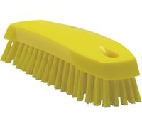 Vikan 35876 Hand-Held Scrub Brush, Polypropylene, Polyester Bristle, 7", Yellow