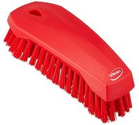 Vikan 38904 Hard Hand Brush, Red, Large, 200mm Length, 70mm Width, 60mm Height