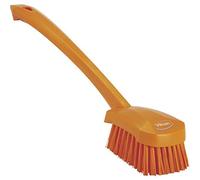 Vikan 41867 Hand-Held Hand Brush, Polypropylene, Polyester Bristle, 15-3/4", Orange