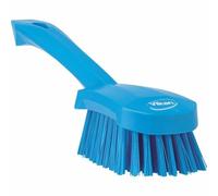 Vikan 41923 Stiff Washing / Scrubbing Hand Brush, Short Handle, 270mm (Blue)