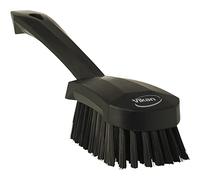 Vikan 41929 Stiff Washing / Scrubbing Hand Brush, Short Handle, 270mm (Black)