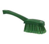 Vikan 41942 Soft/Split Bristles, Washing / Sweeping, Hand Brush, Short Handle, 270mm (Green)