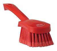 Vikan 41944 Soft/Split Bristles, Washing / Sweeping, Hand Brush, Short Handle, 270mm (Red)