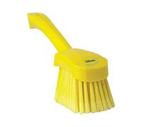 Vikan 41946 Soft/Split Bristles, Washing / Sweeping, Hand Brush, Short Handle, 270mm (Yellow)