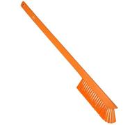 Vikan 41977 Ultra-Slim Cleaning Brush with Long Handle, 600 mm, Medium Bristles, Orange
