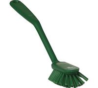 Vikan 42372 Dish Brush with Scraping Edge, Green, Medium, 280mm Length, 60mm Width, 55mm Height