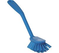 Vikan 42373 Dish Brush with Scraping Edge, Blue, Medium, 280 mm Length, 60 mm Width, 55 mm Height