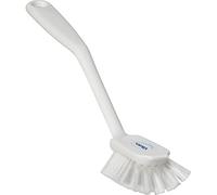 Vikan 42375 Dish Brush with Scraping Edge, White, Medium, 280mm Length, 60mm Width, 55mm Height