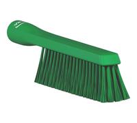 Vikan 4592 Hand Brush, Medium Stiff Bristles, Food Safe, Ergonomic Grip for Kitchens and Industrial Use (Green)