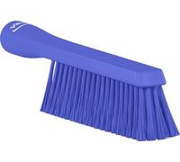 Vikan 4592 Hand Brush, Medium Stiff Bristles, Food Safe, Ergonomic Grip for Kitchens and Industrial Use (Purple)