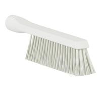 Vikan 4592 Hand Brush, Medium Stiff Bristles, Food Safe, Ergonomic Grip for Kitchens and Industrial Use (White)