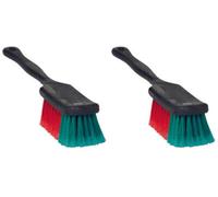Vikan 522252 Vehicle Brush with Long Handle, Soft/Split, Black, 420 mm Length, 65 mm Width, 65 mm Height (Pack of 2)