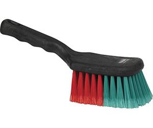 Vikan 522752 Vehicle Brush with Short Handle, Soft/Split, Black, 275mm Length, 95mm Width, 115mm