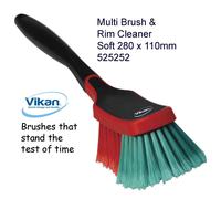 Vikan 525252 Vehicle Brush, Wheel Brush, Soft/Split, Black, 290 mm Length, 70 mm Width, 100 mm Height, Packaging may vary