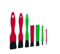 Vikan 556052 Detail Brush Set, Soft, 140 mm Length, 70 mm Width, 15 mm Height, 7 Pieces
