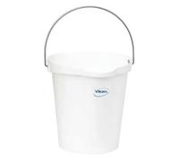 Vikan 56865 Durable Polypropylene Hygiene Bucket/Pail, Stainless Steel Handle,