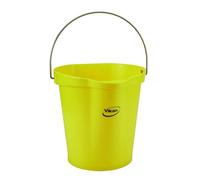 Vikan 56866 Durable Polypropylene 12L Hygiene Bucket Stainless Steel Handle