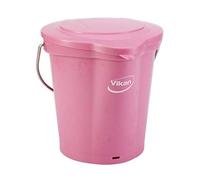 Vikan 56881 Durable Polypropylene Hygiene Bucket/Pail, Stainless Steel Handle,