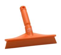 Vikan 71257 Rubber Polypropylene Frame Bench Single Blade Squeegee, 10", Orange