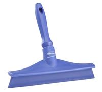 Vikan 71258 Rubber Polypropylene Frame Bench Single Blade Squeegee, 10", Purple