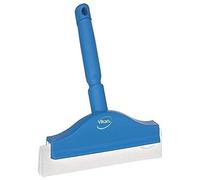 Vikan 77513 Foam Rubber Polypropylene Frame Bench Fixed Head Squeegee, 10", Blue