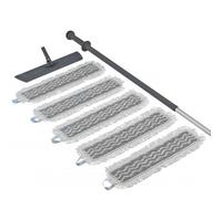 Vikan 990103 Microfibre Floor Cleaning Kit Composite Mop Telescopic Handle Pads