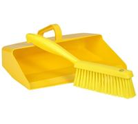Vikan A/S Dustpan and Brush, Yellow, 300 mm