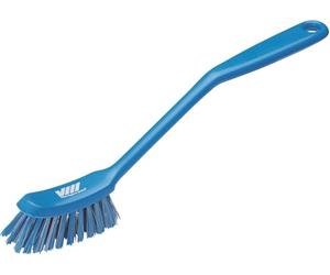 Vikan Brush,Dish,Narrow Hand,Medium,11" x 1",Blue, 4287