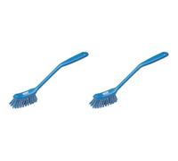 Vikan Brush,Dish,Narrow Hand,Medium,11" x 1",Blue, 4287 (Pack of 2)