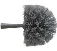 Vikan Detachable Brush Head, 190mm Diameter, Soft Split Bristles, Grey, Polypropylene Construction, Professional Cleaning