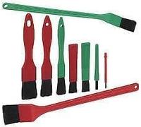 Vikan Detailing Brush Set - 2 Long Handled & 7 Mixed Detailing Brushes