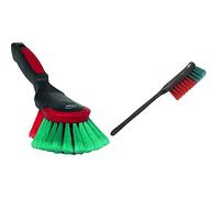 Vikan Hand Brush, Polypropylene, Black, One Size & 522252 Vehicle Brush with Long Handle, Soft/Split, Black, 420 mm Length, 65 mm Width, 65 mm Height