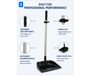 Vikan Lobby Dustpan & Brush Set 330mm Long Handle HACCP 6 Colours