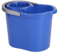 Vikan MS36n Mop Bucket with Strainer, 12 Litre - Durable Plastic Cleaning Bucket, Complete Set, Color Coded - Hygienic, Heavy-Duty Mop Pail for Commercial & Industrial Use (Blue)