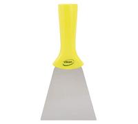 Vikan Scraper w/SS Blade and Threaded, 4", Yellow, One size, Multi