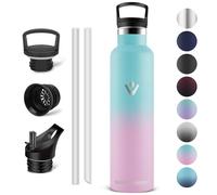 Vikaster 1 Litre BPA-Free Stainless Steel Double Wall Insulated Thermos Bottle with Straw and Handle Lids, 1000 cm³, Perfect for Adults, Water, Outdoor