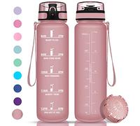 Vikaster Children's Water Bottle, Leak-Proof, 500 ml, Suitable for Carbonated Drinks, BPA-Free, Water Bottle with Time and Filter, Motivation Sports Bottle for Camping, Yoga, School