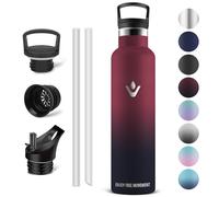 Vikaster Insulated Flask, Thermos Flask, 1000 ml, BPA-Free Drinking Bottle with Straw for School, Sports, Bike, Camping, Fitness, Outdoor