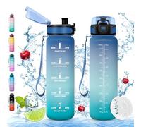 Vikaster Sport Drinking Bottle, 1000 ml BPA-Free Drinking Bottle, Bicycle Water Bottle, Leak-Proof, Suitable for Carbonated Drinks, Sports Water Bottle for Bike, Fitness, School, Children, Outdoor