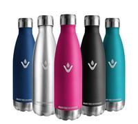 Vikaster Thermos Flask 0.5 L, Leak-Proof Thermos 500 ml, BPA-Free Reusable Thermos Flask, Stainless Steel Drinking Bottle for Bike, Camping, Yoga, Gym, Fitness, School, Travel, Outdoor