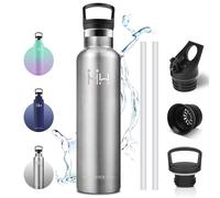 Vikaster Water Bottle, 1 Litre Thermos Bottle, BPA-Free Drinking Bottle, Thermos Bottle with Straw, Drinking Bottle for School, Sports, Fitness, Bike, Camping, Outdoor