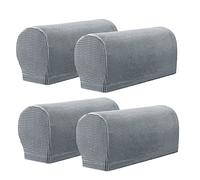 VIKAUL 4Pcs Armrest Covers Stretch Arm Caps Soft Armchairs Covers Anti-Slip Furniture Protector Sofa Chair Arm Caps Slipcovers for Recliner Couches Chair,Light Grey