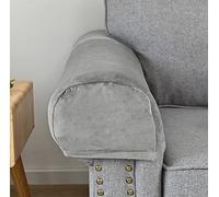 VIKAUL 4Pcs Couch Arm Covers Non-Slip for Sofa Recliners - Stretch Armchair Protector Slipcover, Washable Chair Caps (Light Grey)