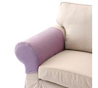VIKAUL Armchair Covers for Recliners Sofa Non-Slip Armrest Cover Stretch Fabric Arm Caps Furniture Protector Slipcovers Removable Couch Chair Arm Caps Set of 4,Purple